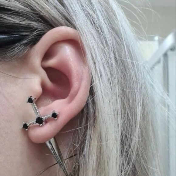 Sword silver plated earrings - Picture 1 of 8